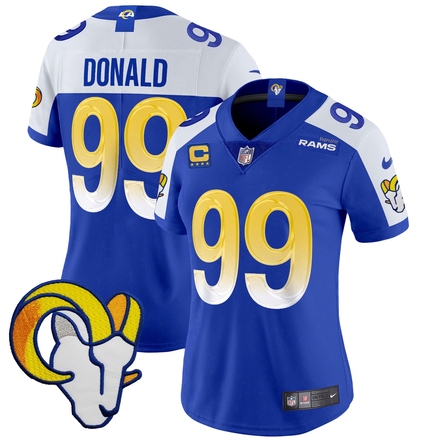 Women's Rams Vapor Limited Jersey V2 - All Stitched