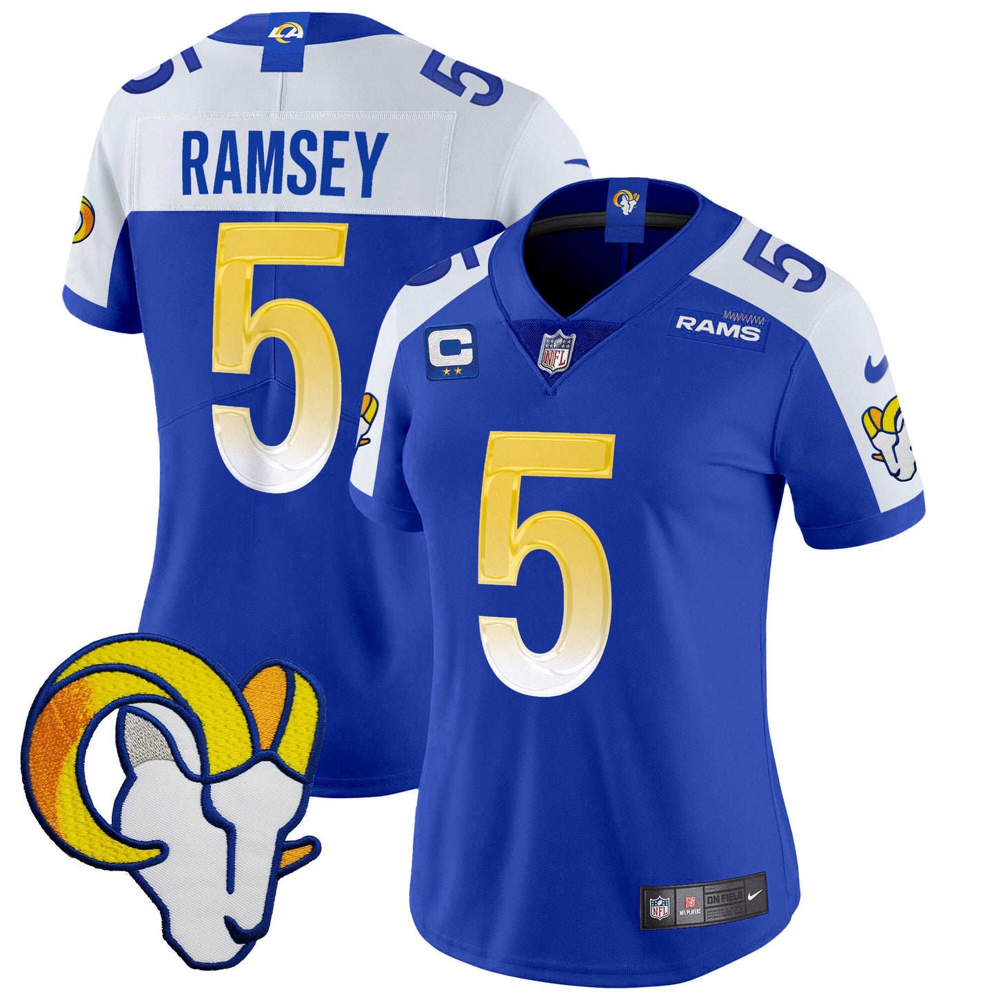 Women's Rams Vapor Limited Jersey V2 - All Stitched