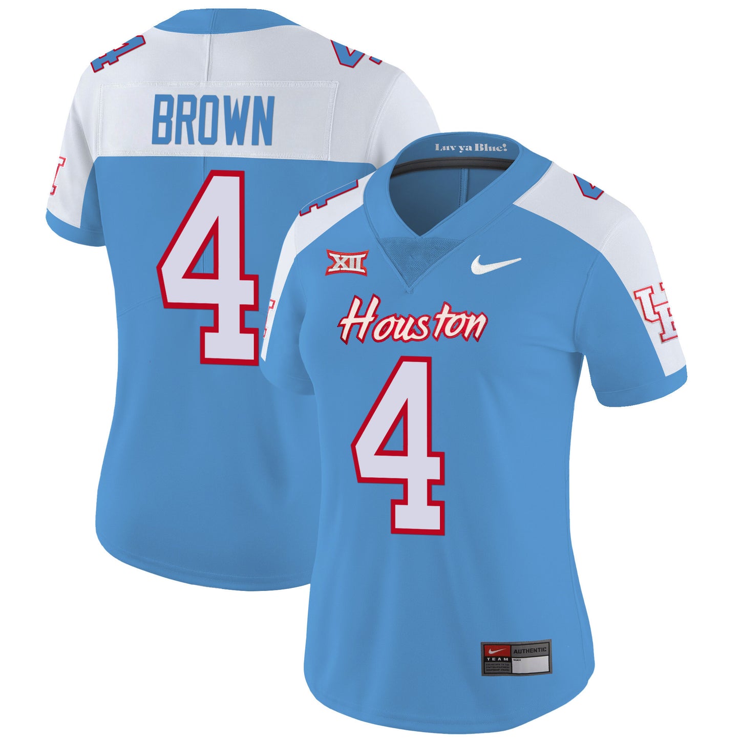 Women's Houston Cougars 2023 Oilers Inspired Vapor Jersey V4 - All Stitched