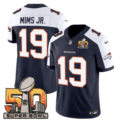 Denver Broncos Super Bowl 50 Patch Vapor Jersey - All Stitched