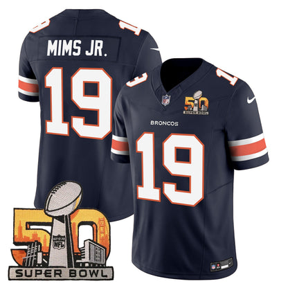 Denver Broncos Super Bowl 50 Patch Vapor Jersey - All Stitched