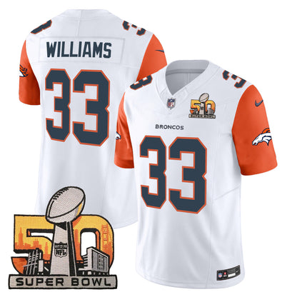 Denver Broncos Super Bowl 50 Patch Vapor Jersey - All Stitched