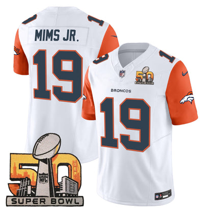 Denver Broncos Super Bowl 50 Patch Vapor Jersey - All Stitched