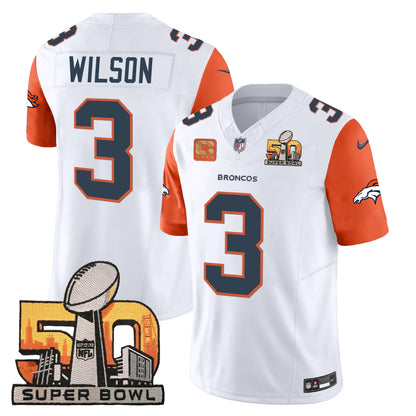 Denver Broncos Super Bowl 50 Patch Vapor Jersey - All Stitched