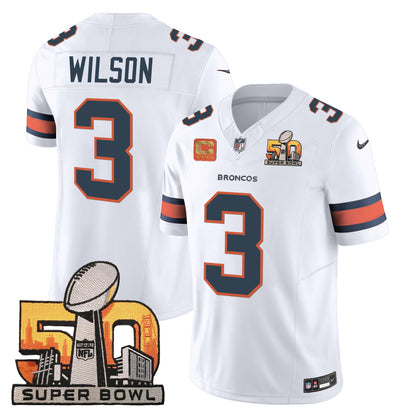 Denver Broncos Super Bowl 50 Patch Vapor Jersey - All Stitched