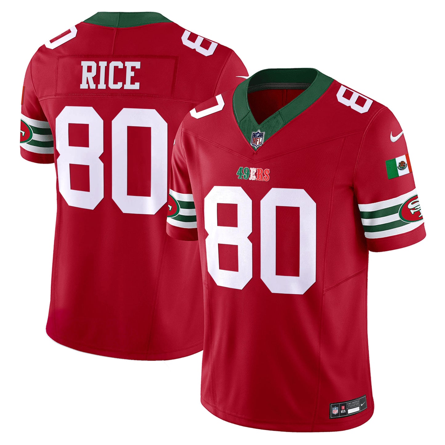 49ers Mexico Vapor Jersey V2 - All Stitched