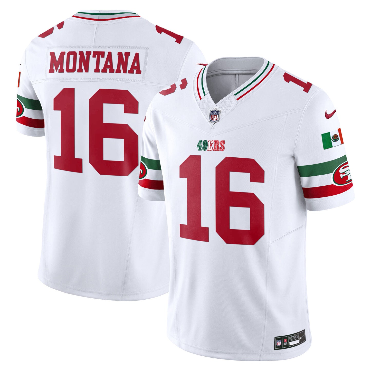 49ers Mexico Vapor Jersey V2 - All Stitched