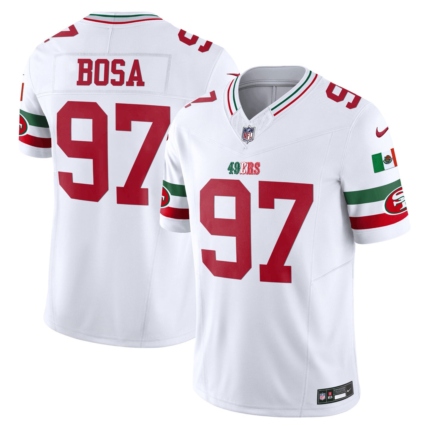 49ers Mexico Vapor Jersey V2 - All Stitched