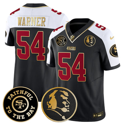 49ers Faithful & John Madden Patch Vapor Jersey - All Stitched