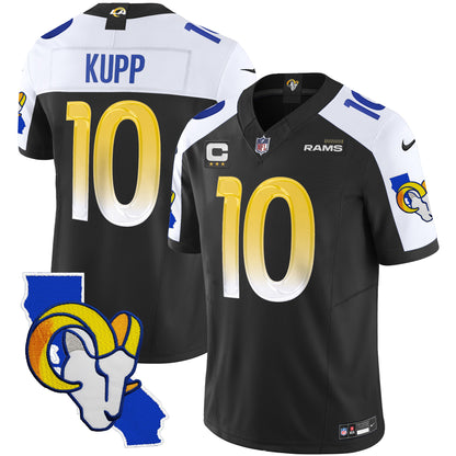 Rams California Patch Vapor Limited Jersey - All Stitched