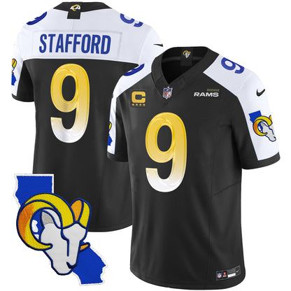 Rams California Patch Vapor Limited Jersey - All Stitched