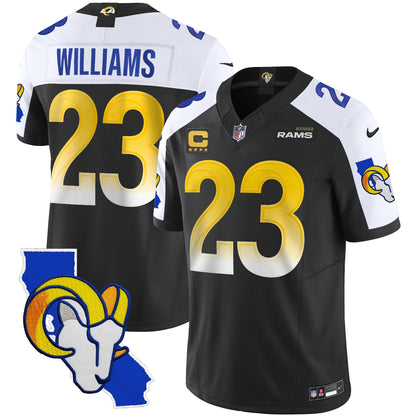 Rams California Patch Vapor Limited Jersey - All Stitched