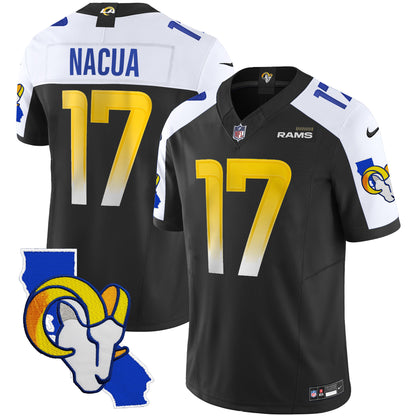 Rams California Patch Vapor Limited Jersey - All Stitched