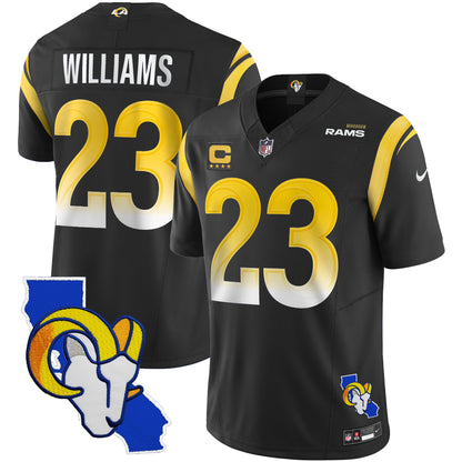 Rams California Patch Vapor Limited Jersey - All Stitched