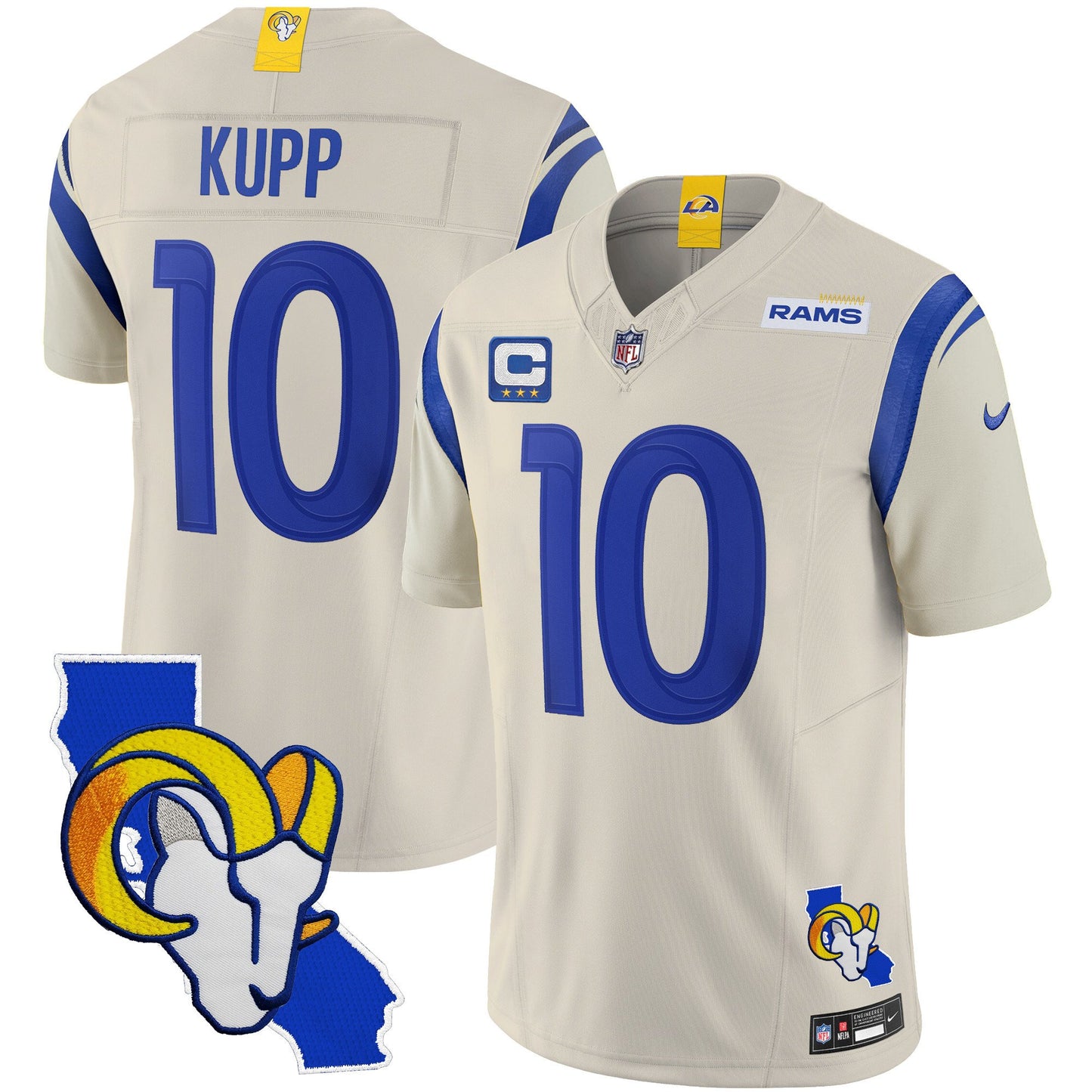 Rams California Patch Vapor Limited Jersey - All Stitched