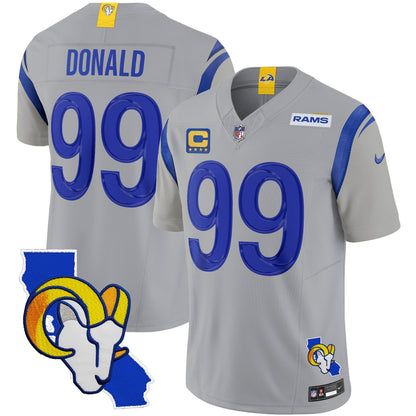 Rams California Patch Vapor Limited Jersey - All Stitched