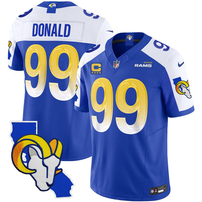 Rams California Patch Vapor Limited Jersey - All Stitched