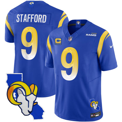 Rams California Patch Vapor Limited Jersey - All Stitched