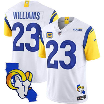 Rams California Patch Vapor Limited Jersey - All Stitched