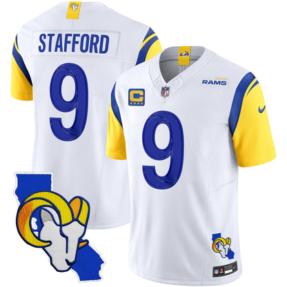 Rams California Patch Vapor Limited Jersey - All Stitched