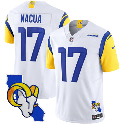 Rams California Patch Vapor Limited Jersey - All Stitched