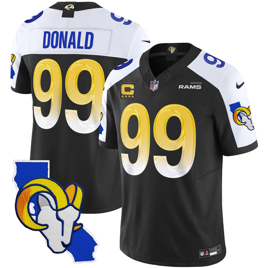 Rams California Patch Vapor Limited Jersey - All Stitched