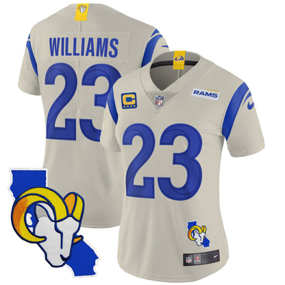 Women's Rams California Patch Vapor Limited Jersey - All Stitched