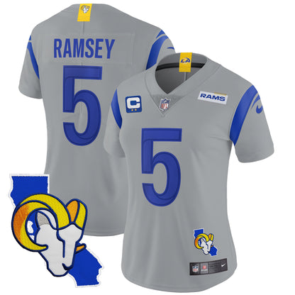 Women's Rams California Patch Vapor Limited Jersey - All Stitched