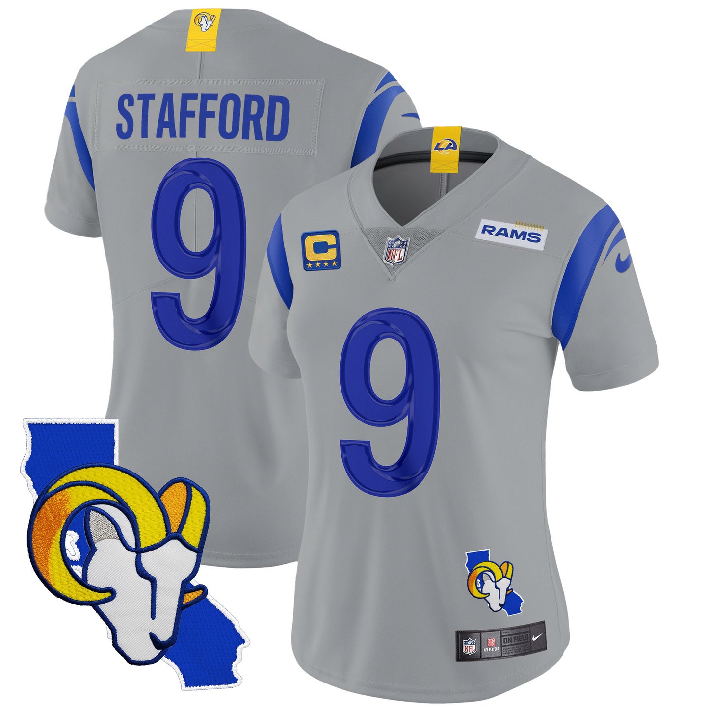 Women's Rams California Patch Vapor Limited Jersey - All Stitched