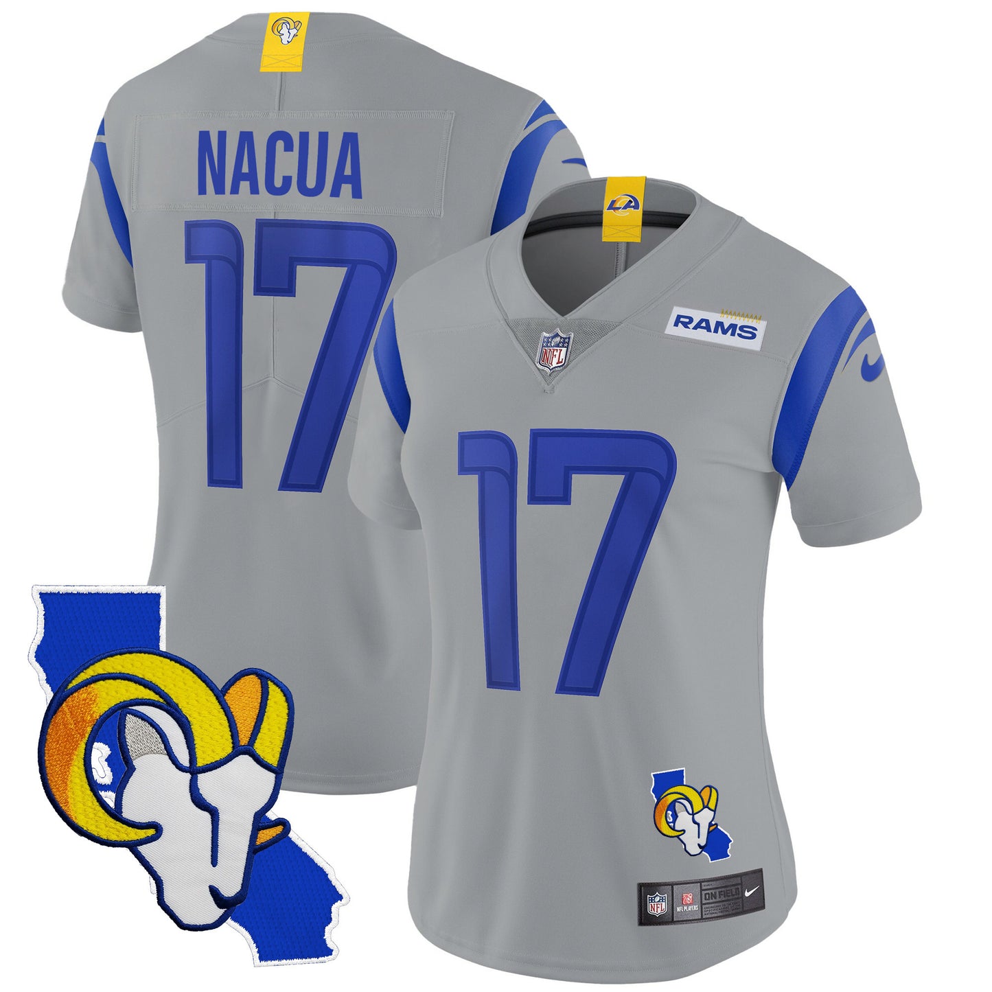 Women's Rams California Patch Vapor Limited Jersey - All Stitched