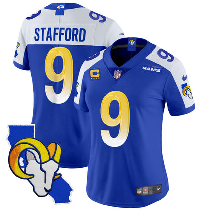 Women's Rams California Patch Vapor Limited Jersey - All Stitched