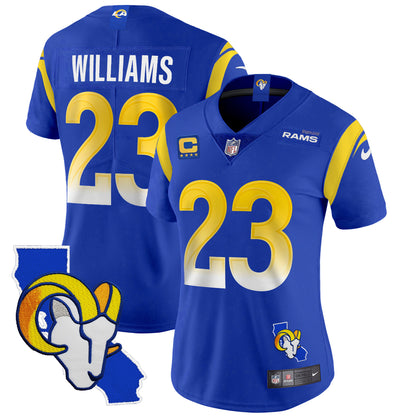 Women's Rams California Patch Vapor Limited Jersey - All Stitched