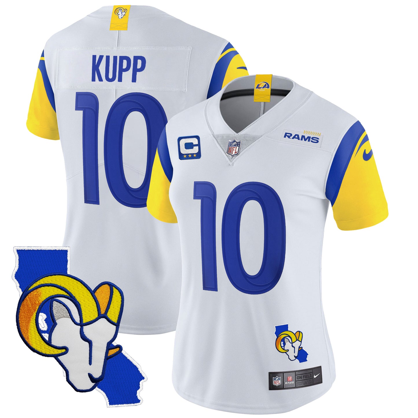 Women's Rams California Patch Vapor Limited Jersey - All Stitched