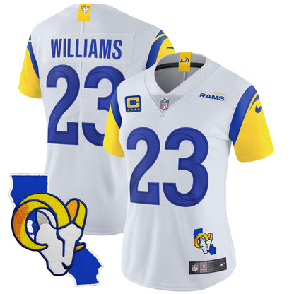 Women's Rams California Patch Vapor Limited Jersey - All Stitched