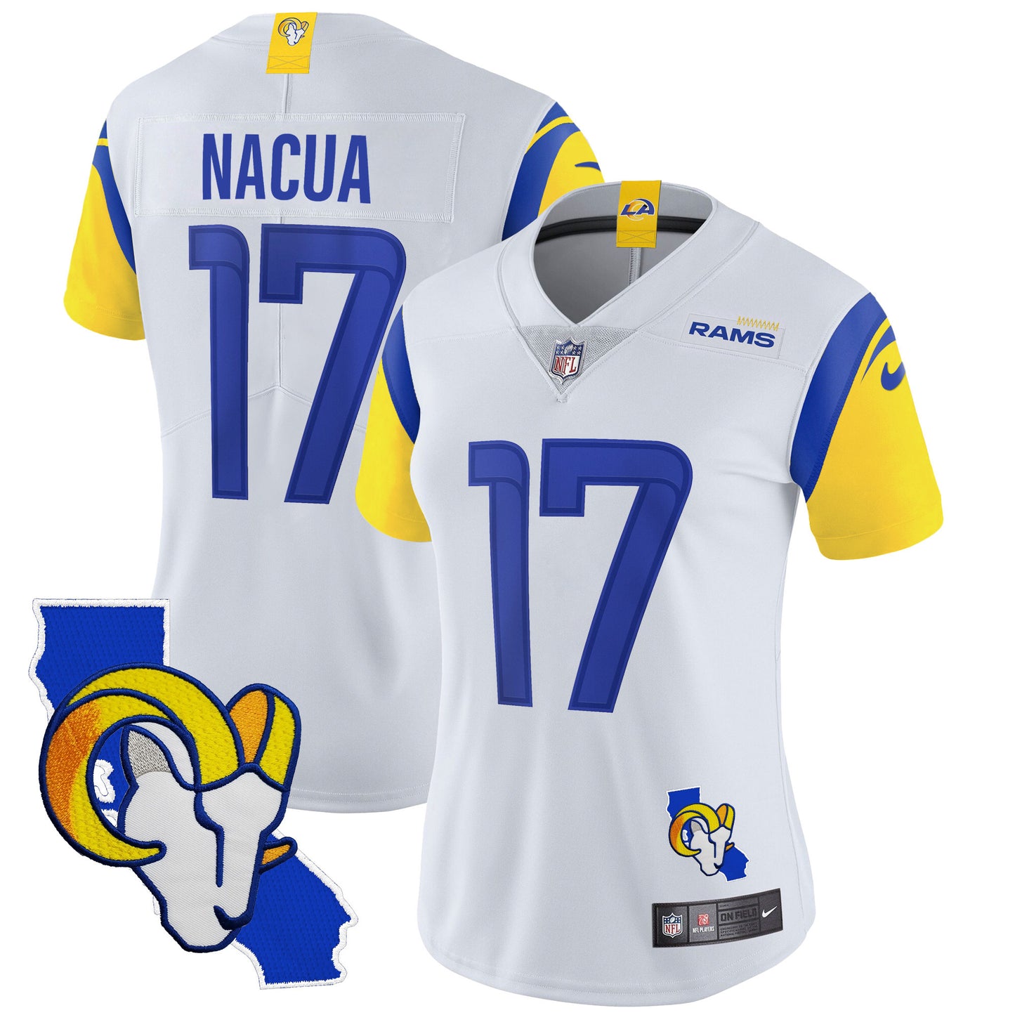 Women's Rams California Patch Vapor Limited Jersey - All Stitched