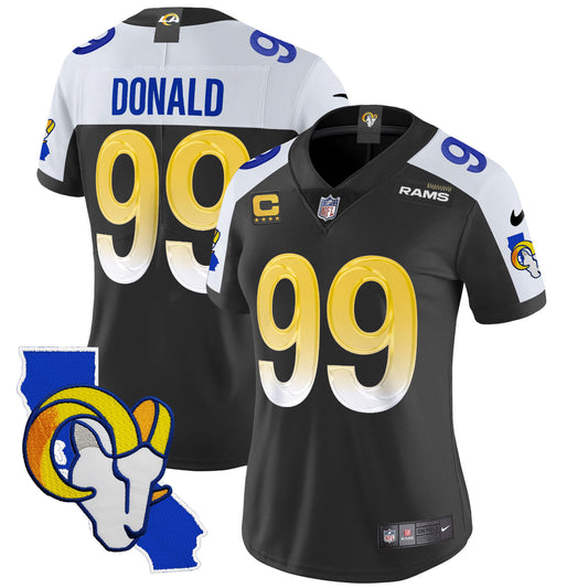 Women's Rams California Patch Vapor Limited Jersey - All Stitched