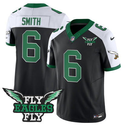 Fly Eagles Fly Patch Throwback Kelly Green Vapor Jersey - All Stitched