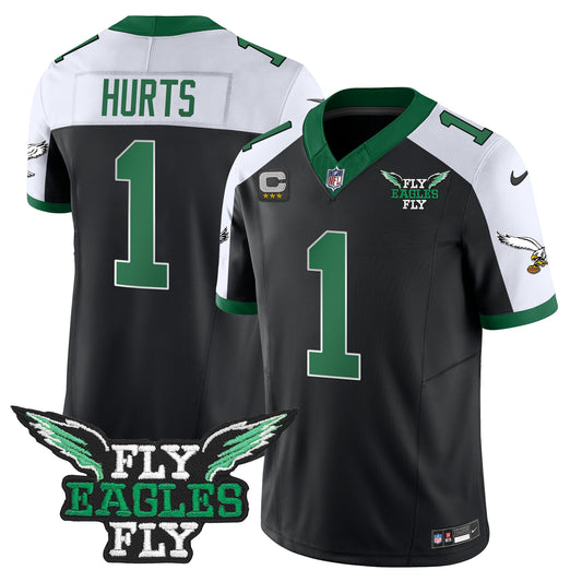 Fly Eagles Fly Patch Throwback Kelly Green Vapor Jersey - All Stitched