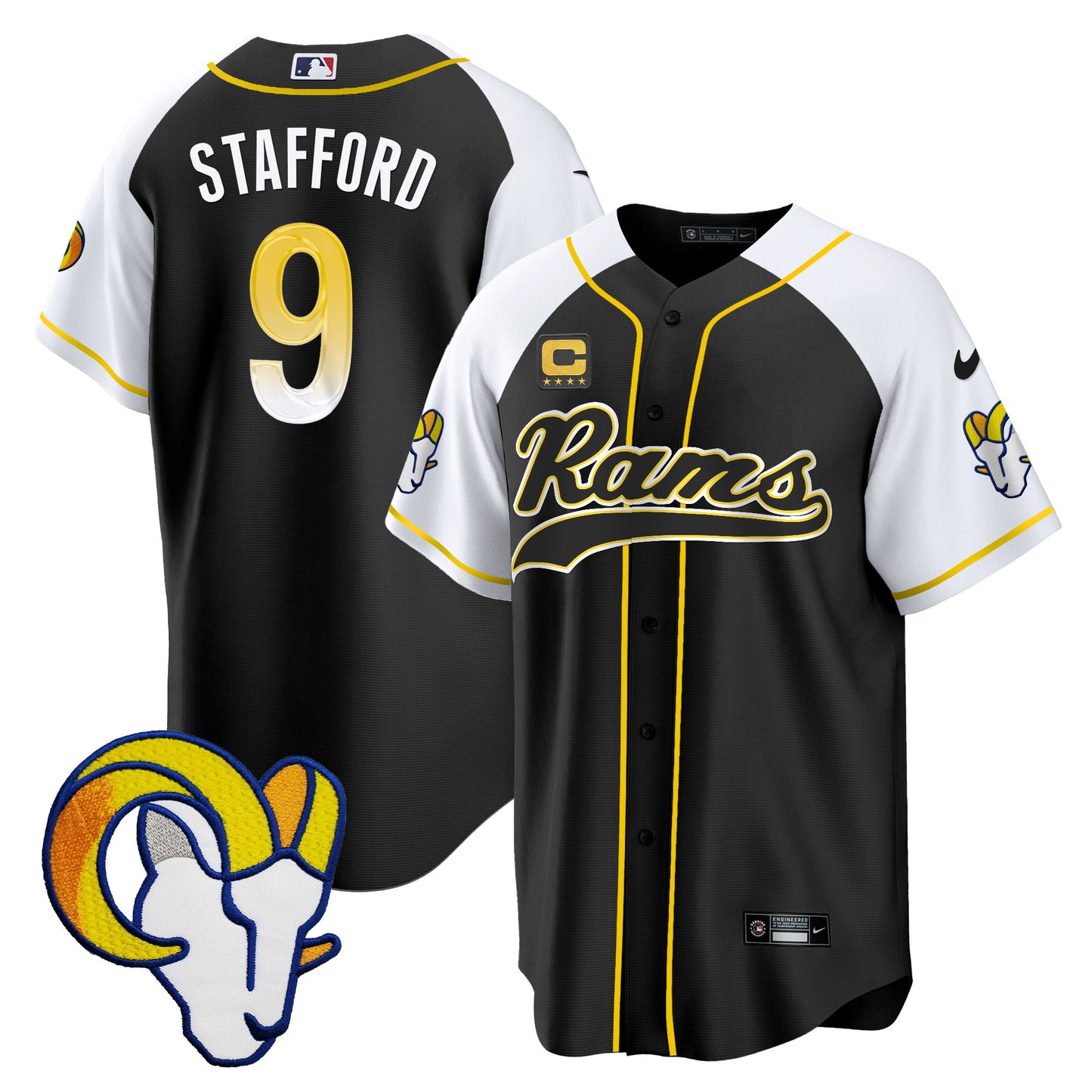 Rams Baseball Jersey - All Stitched