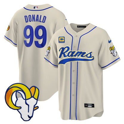 Rams Baseball Jersey - All Stitched