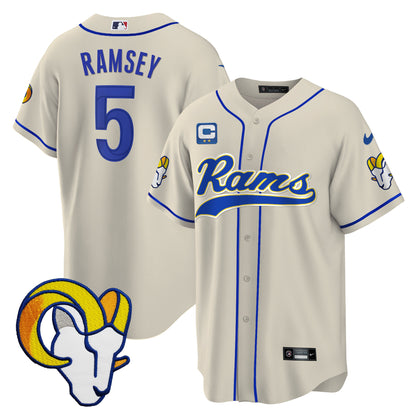 Rams Baseball Jersey - All Stitched