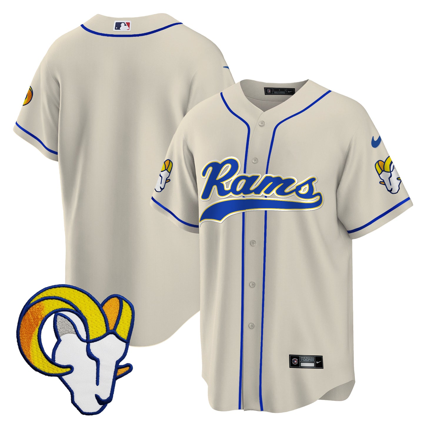 Rams Baseball Jersey - All Stitched