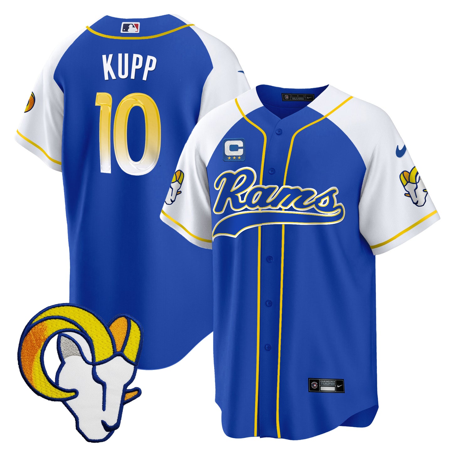 Rams Baseball Jersey - All Stitched