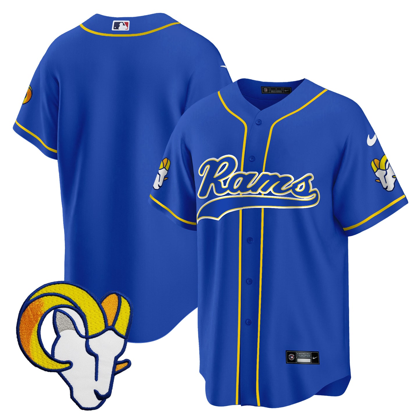 Rams Baseball Jersey - All Stitched