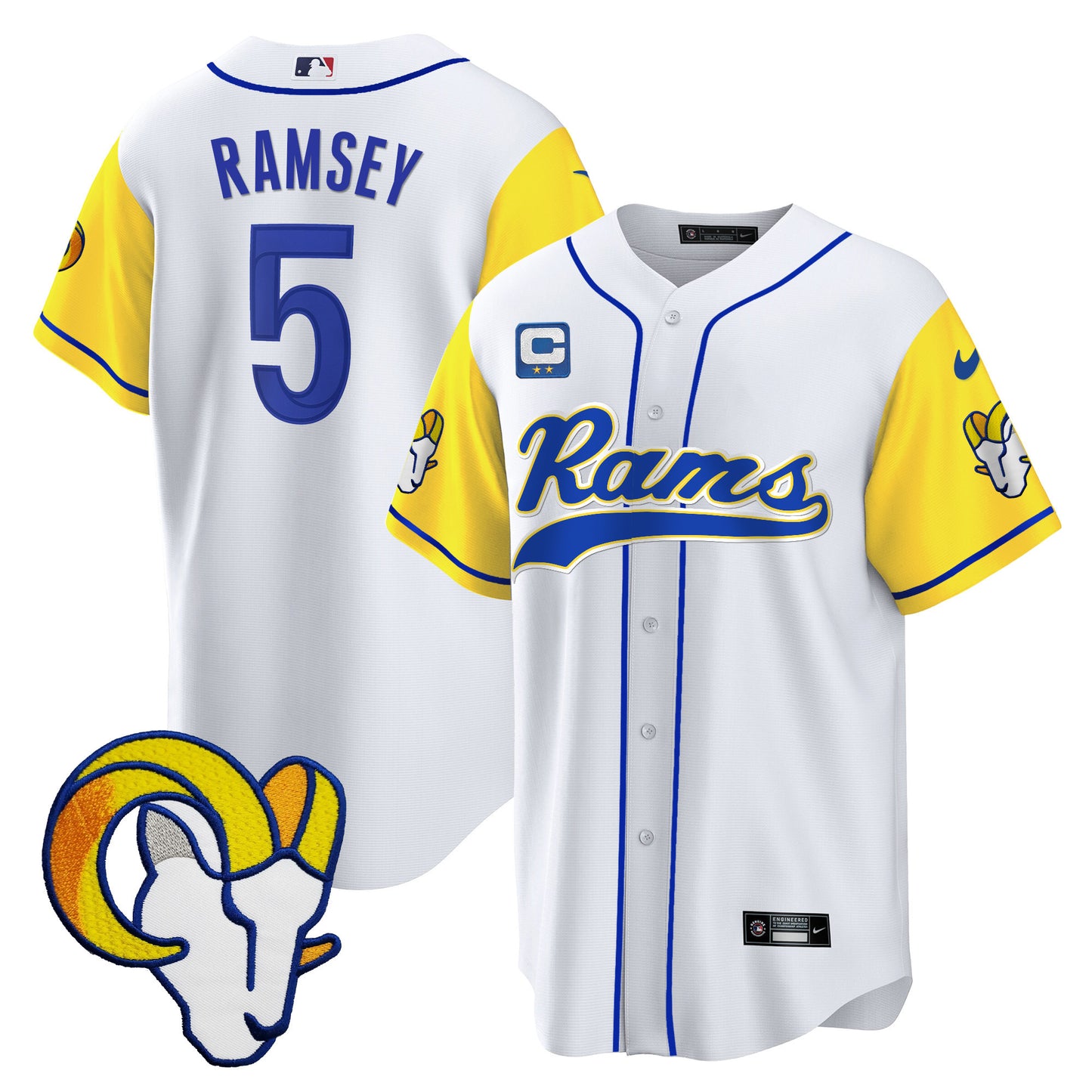 Rams Baseball Jersey - All Stitched