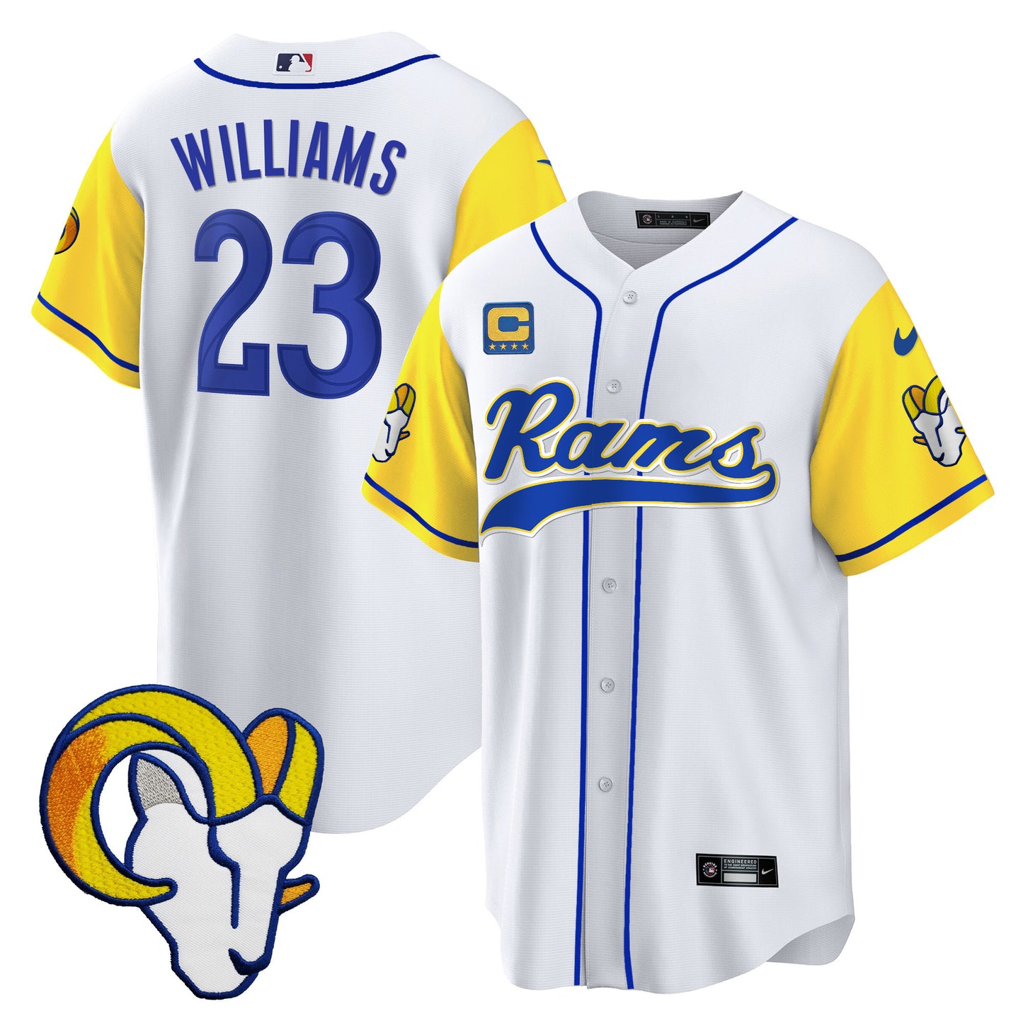 Rams Baseball Jersey - All Stitched