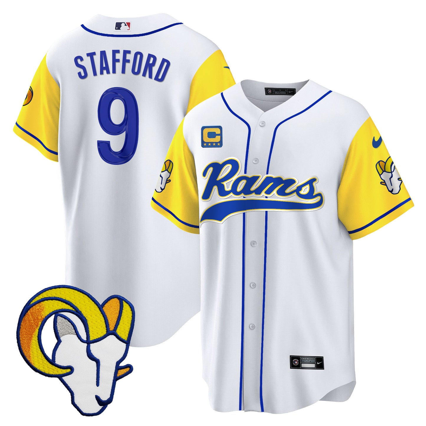 Rams Baseball Jersey - All Stitched