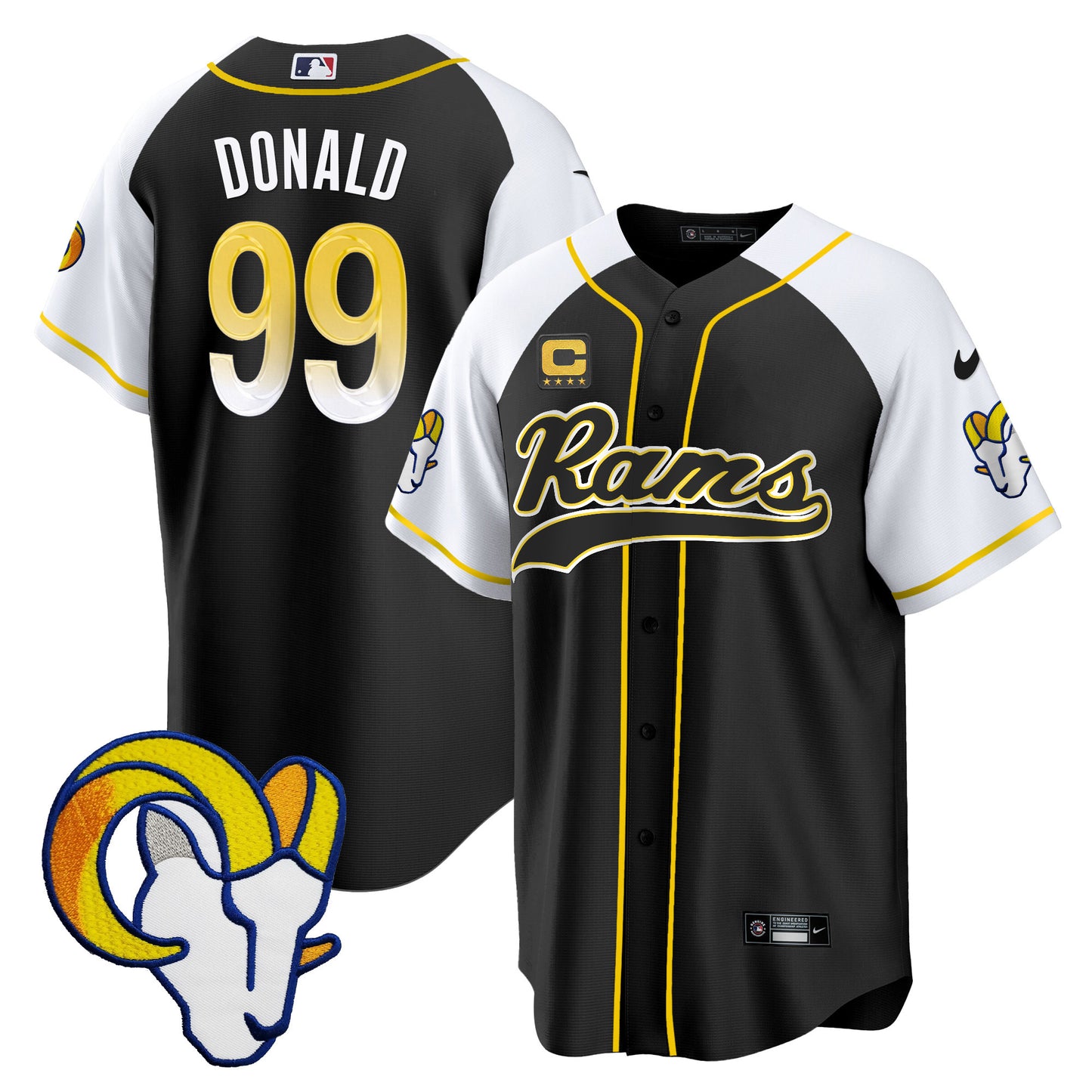 Rams Baseball Jersey - All Stitched