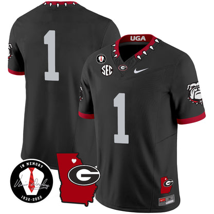 Georgia Bulldogs 2024 Vapor Jersey V4 - Georgia Map - All Stitched