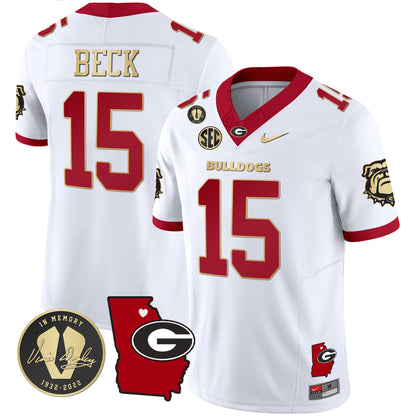 Georgia Bulldogs 2024 Vapor Jersey V4 - Georgia Map - All Stitched